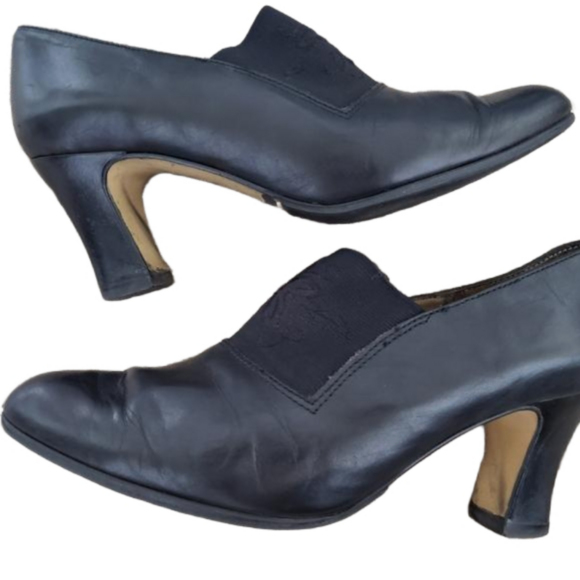 ⭐vintage black leather french shoes size 5 ⭐ - Picture 6 of 10